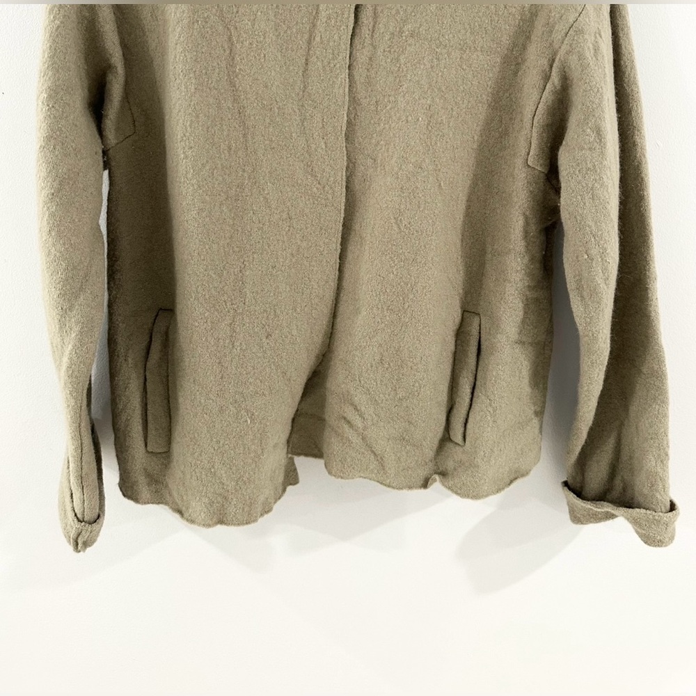 Alexandra Bartlett One Button Wool Jacket Green S… - image 3